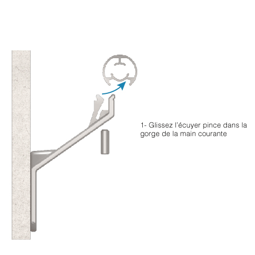 ariana montage main courante aluminium ecuyer pince 4