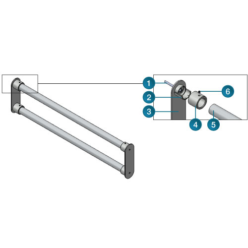 dani alu - Barnet : barre d'appui aluminium pour fenêtre